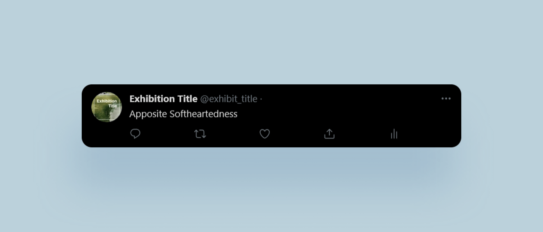 Single tweet from the bot reading 'Apposite Softheartedness'