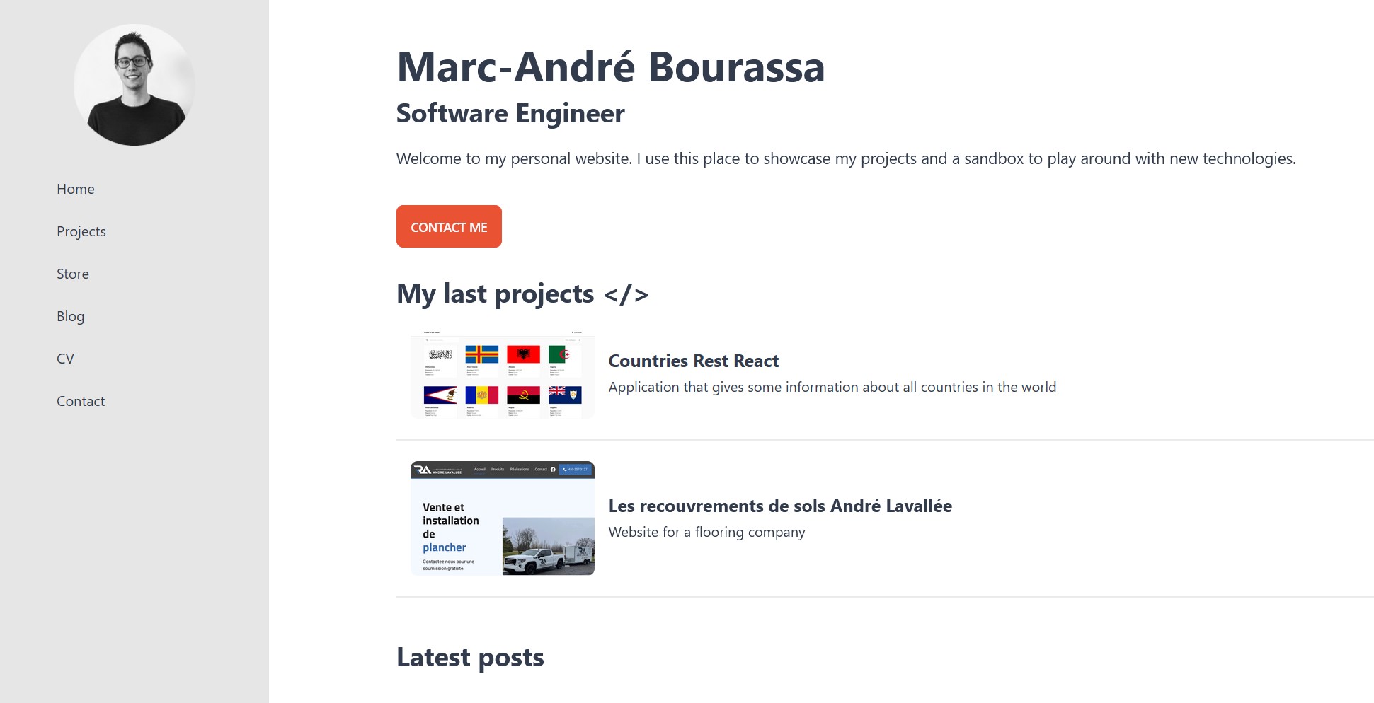 MarcAndré Bourassa Website