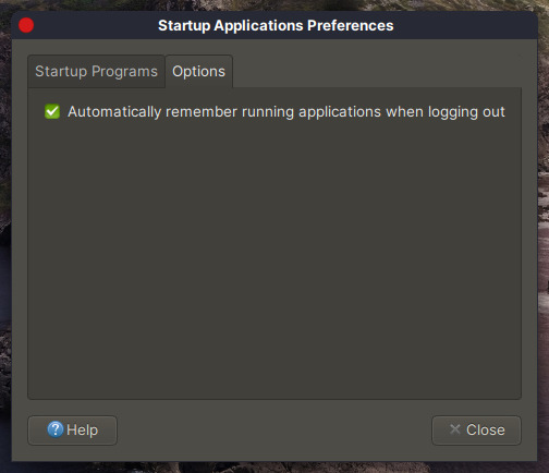Remember running applications when logging out