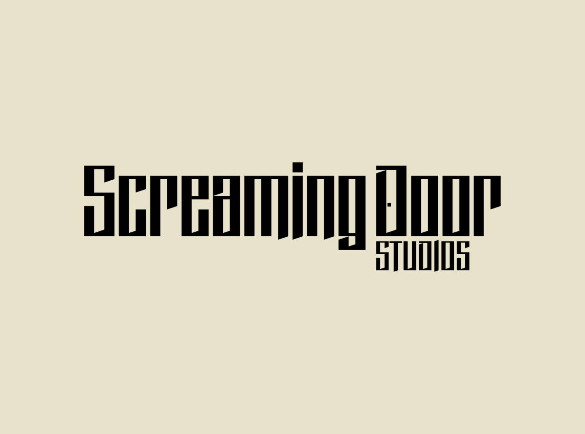 Screaming Door logo renderings.