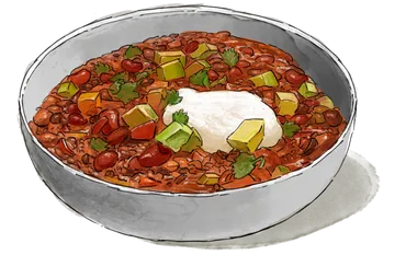 Illustration of a Bowl of Chilli