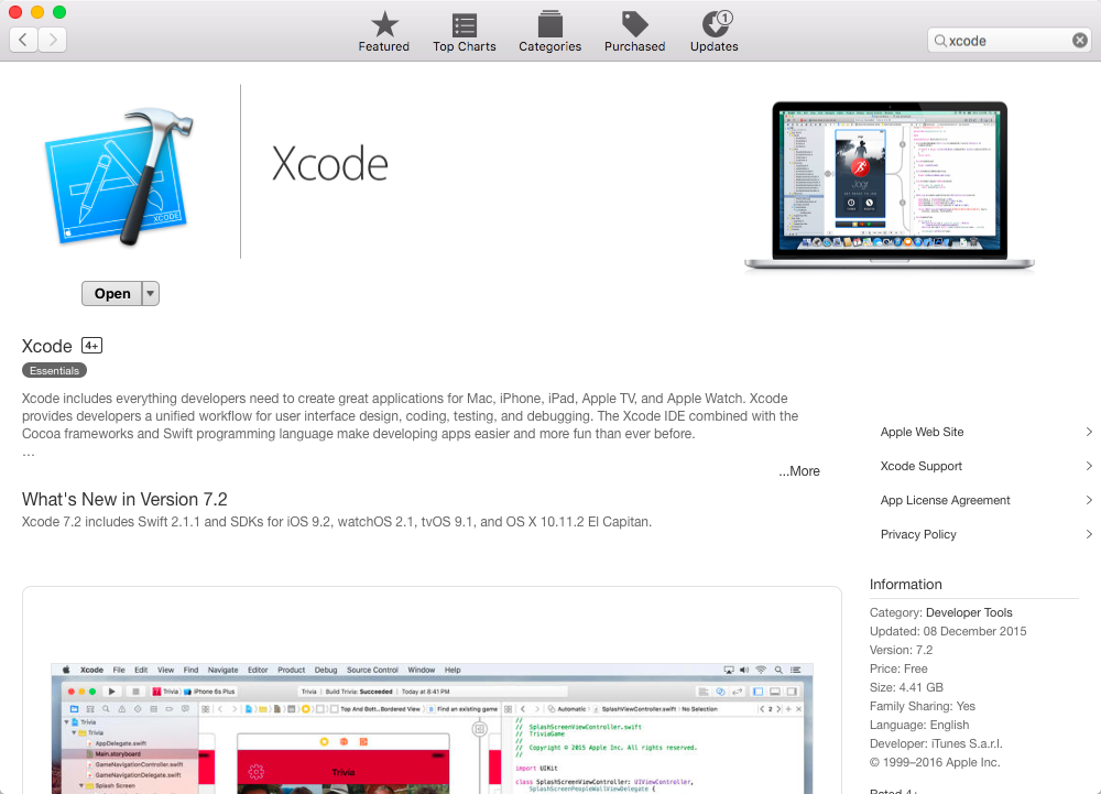 install xcode