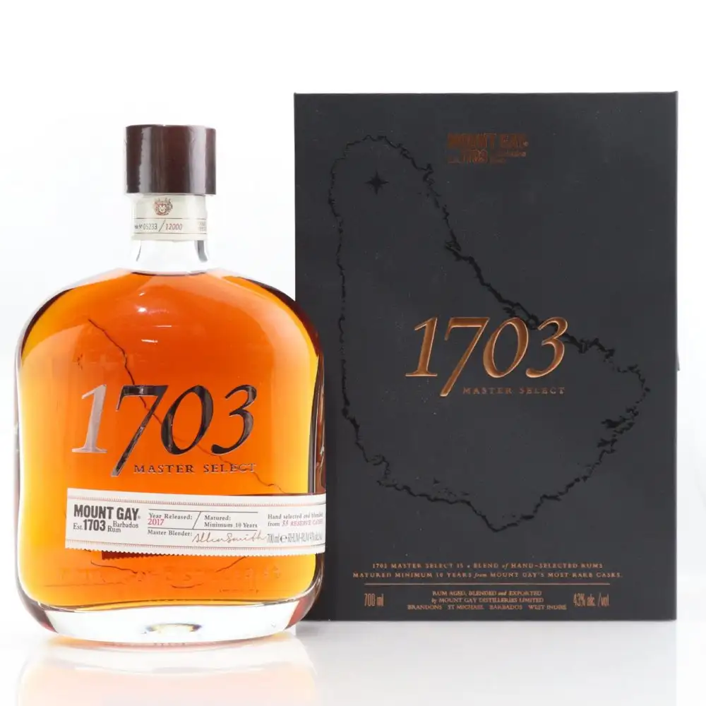 Image of the front of the bottle of the rum Master Select 1703