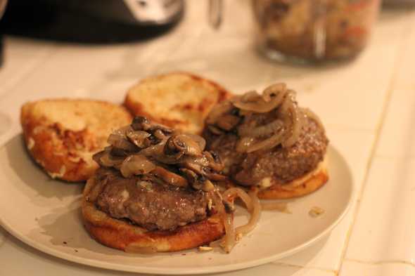 Topping the burgers