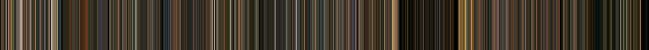 A barcode of colors from the vid Scooby Road