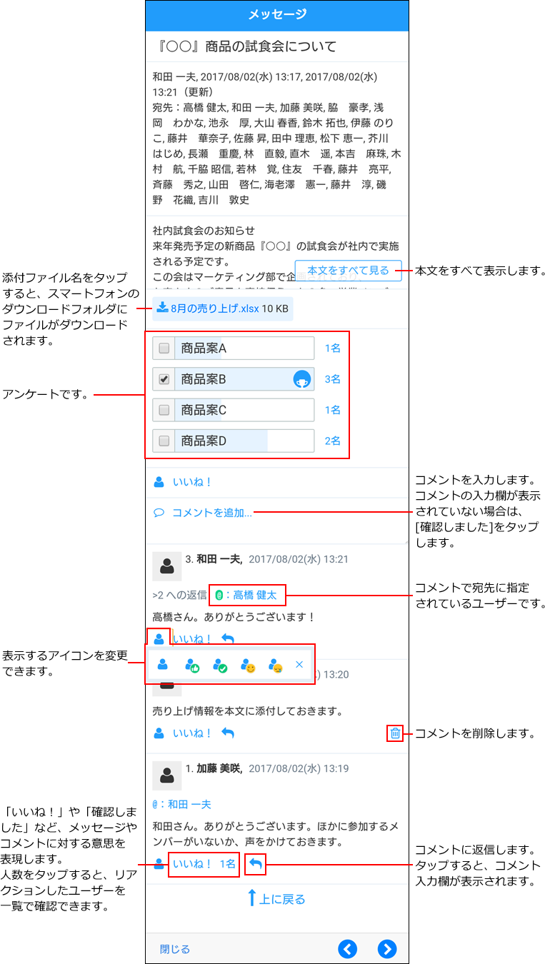 メッセージのイメージ