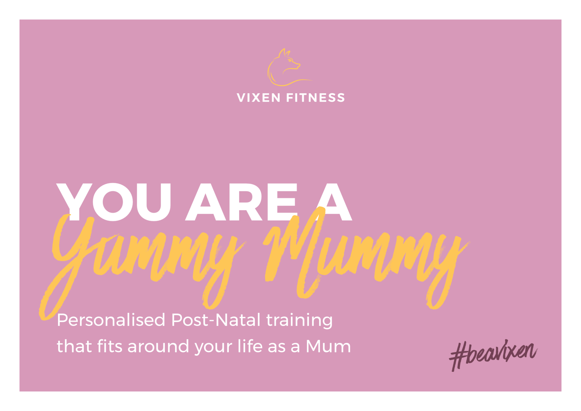 The front of a flyer for post-natal training services