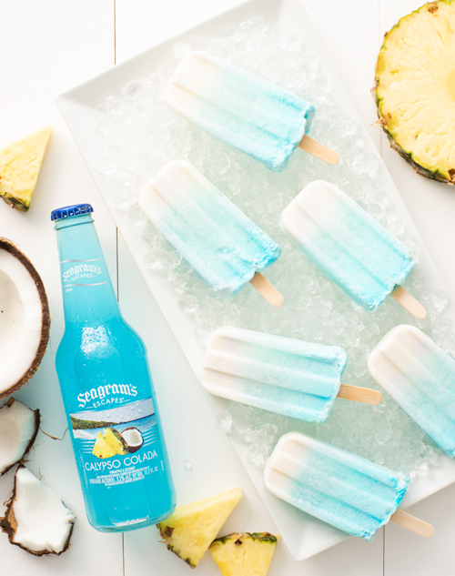 Blue Crush Ombre Ice Pops Recipe Image
