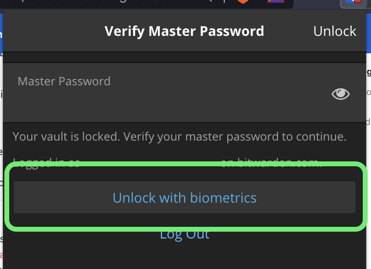 Unlock with Biometrics