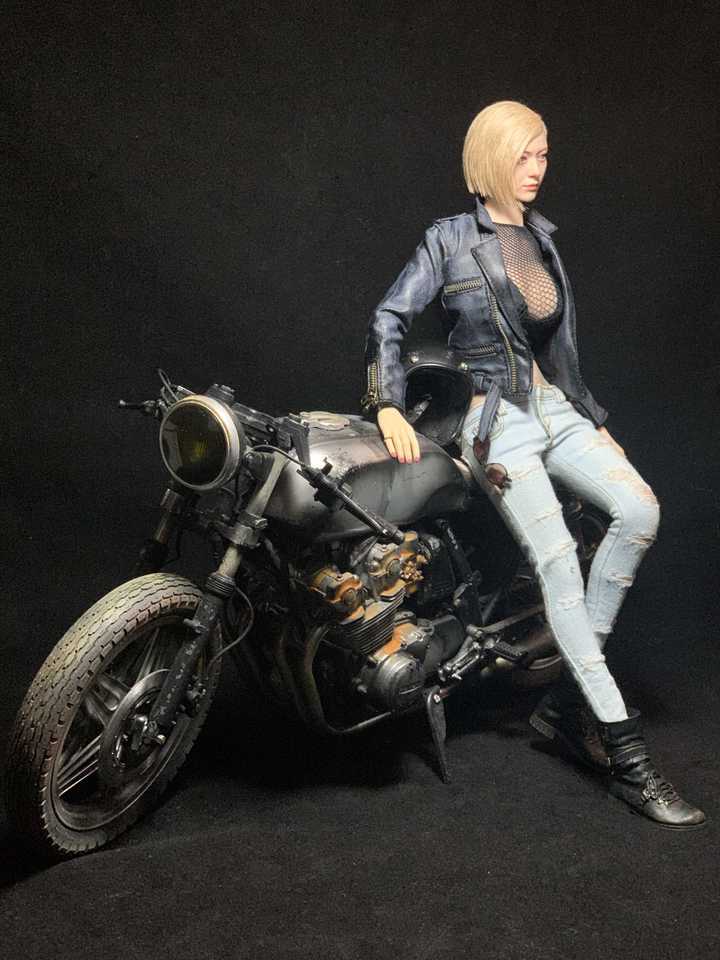 Cool Girl With Motorcycle