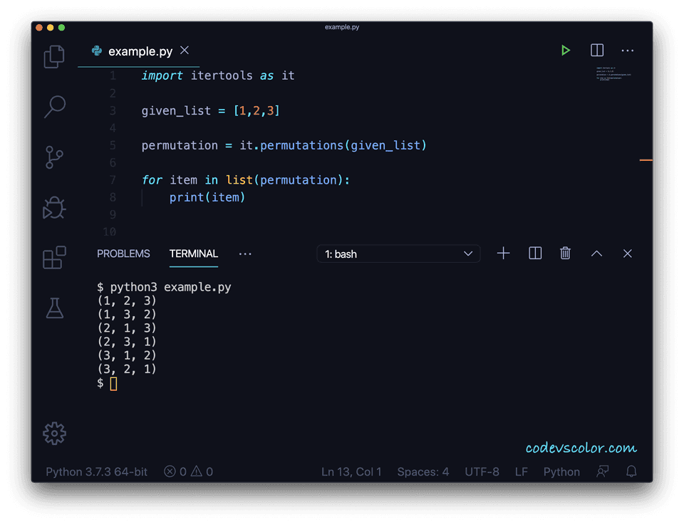 How To Calculate Permutation In Python - CodeVsColor