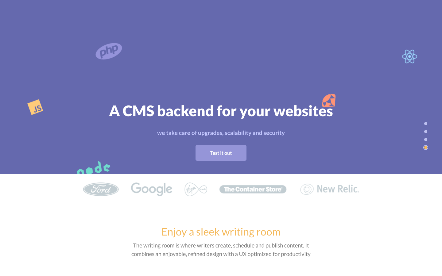 A CMS backend for your websites