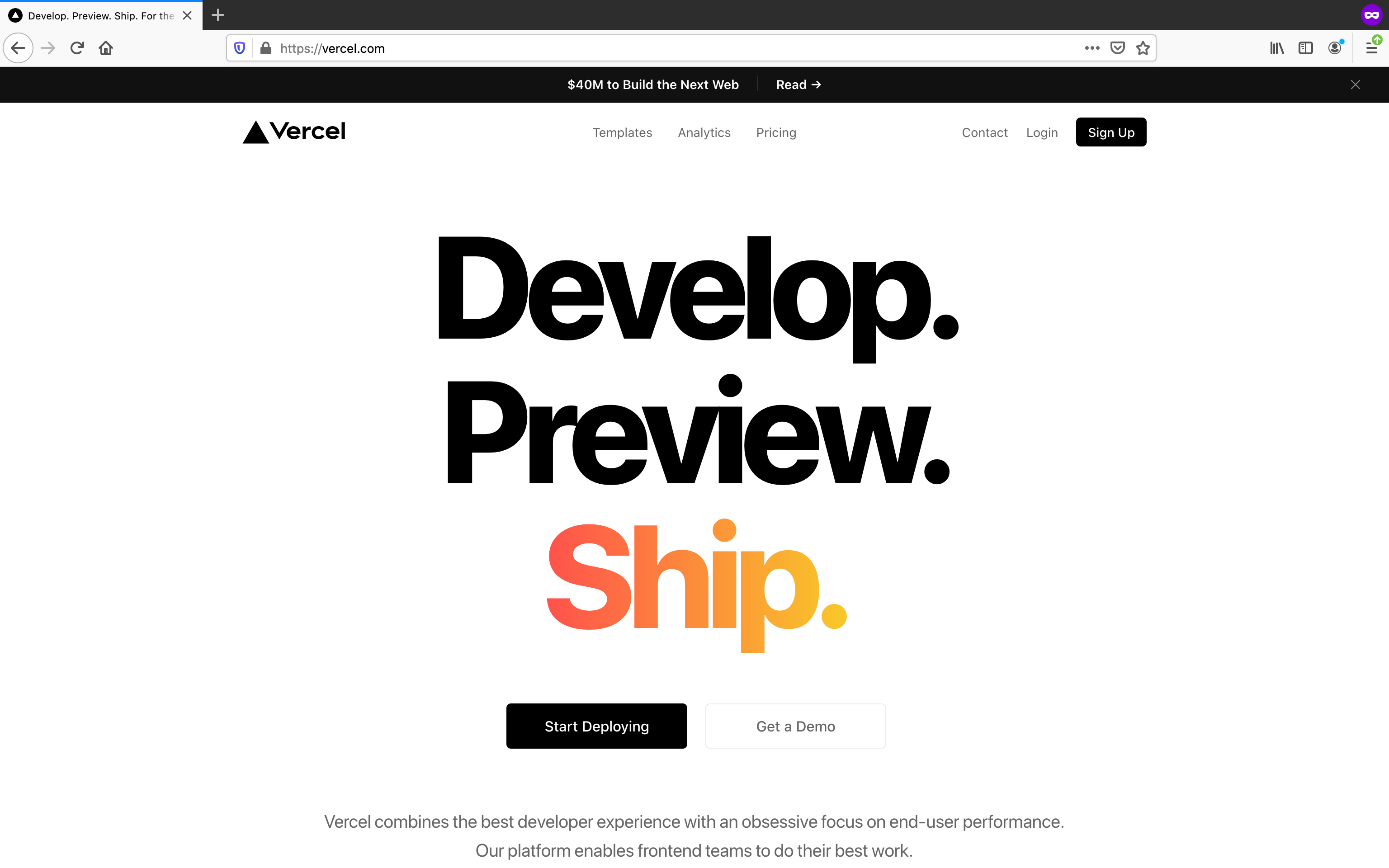 Vercel Website