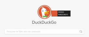 Screenshot demonstrating PowerToys Run. It shows the usage of the color picker with a small window getting DuckDuckGo's orange hex value from it's logo.