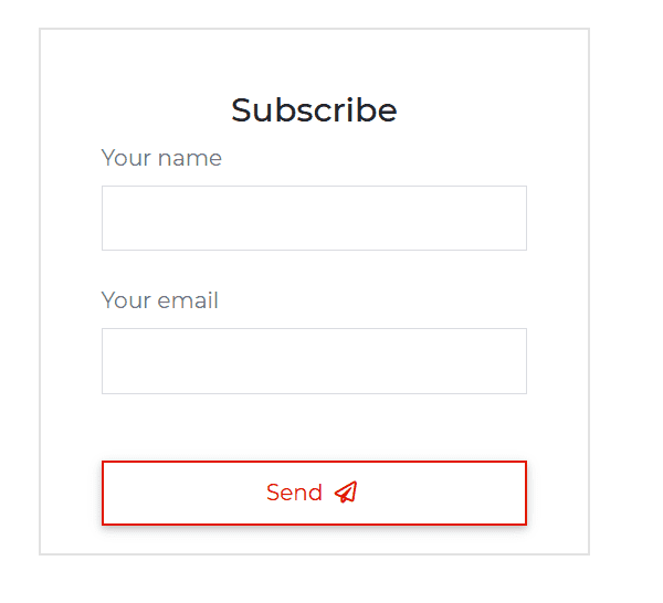 Bootstrap Form Subscription with Outside Label