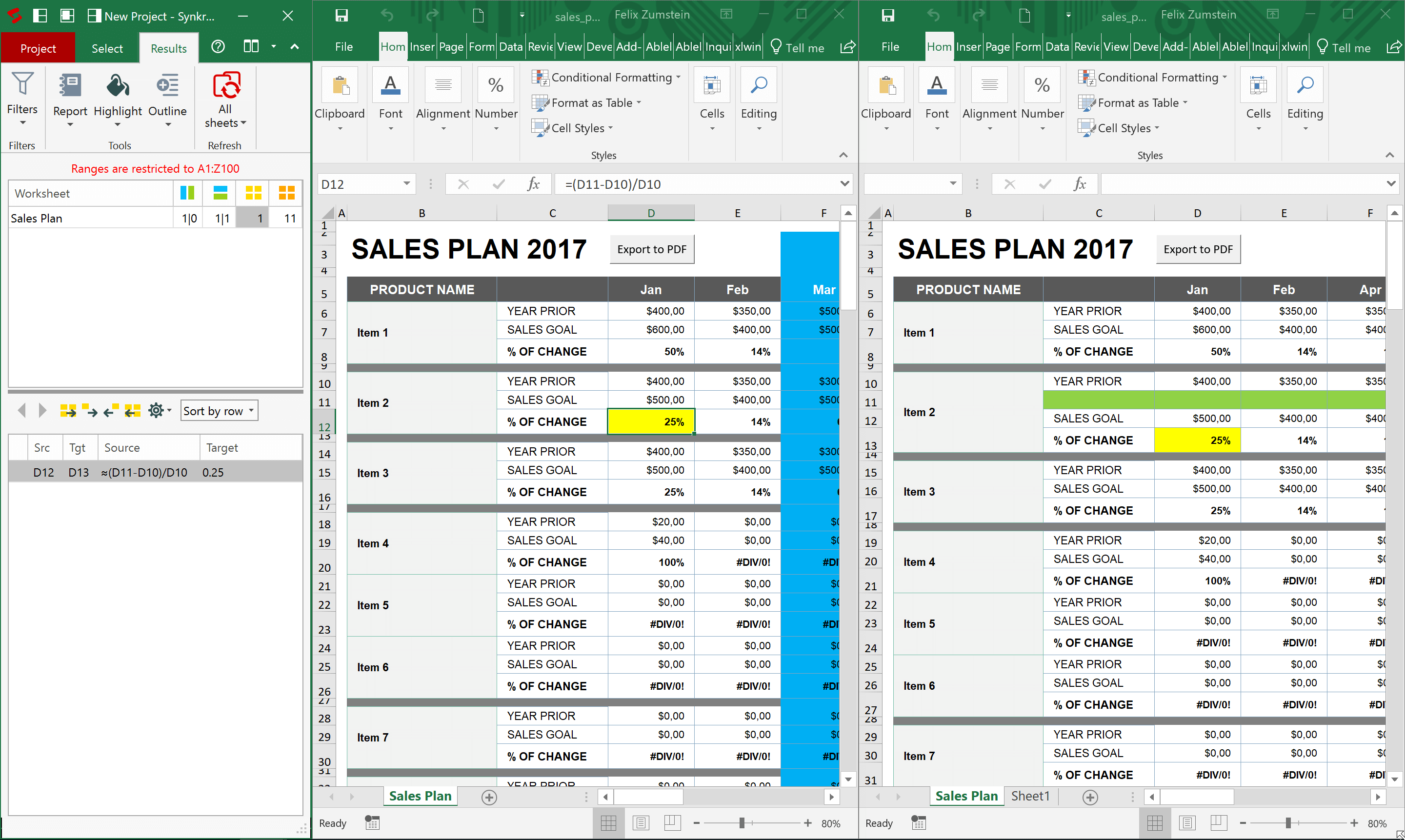 microsoft excel for mac compare files