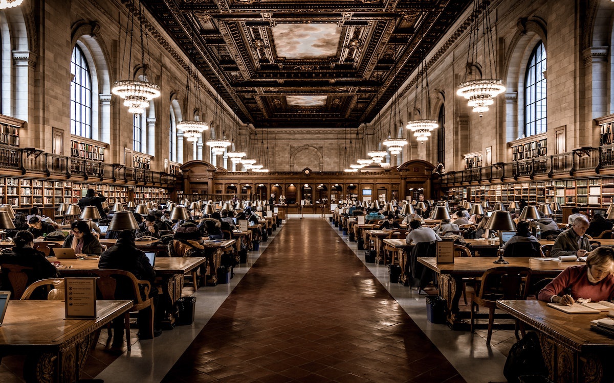 Library reading room