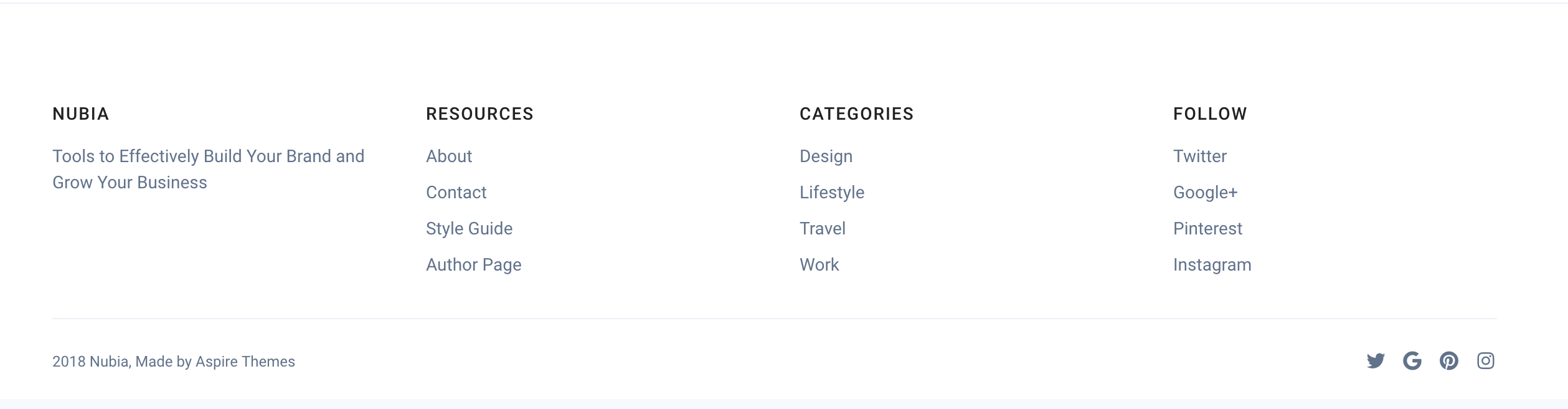 Footer Widgets