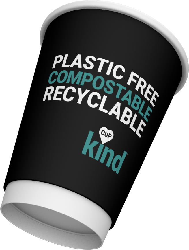 A hot drink plastic free paper cup from CUPkind