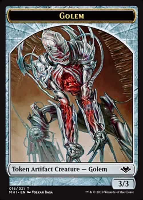 3/3 Colorless Golem Artifact Creature Token MTG.onl Tokens