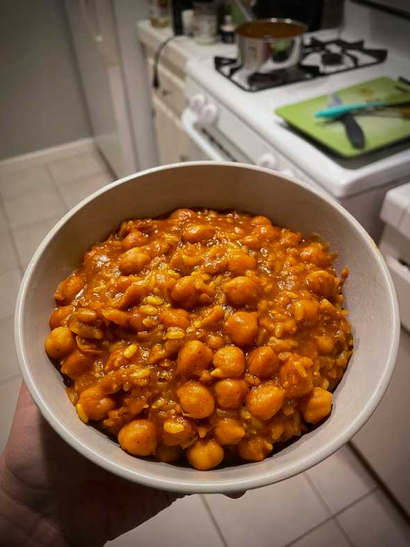 Plate of chana masala