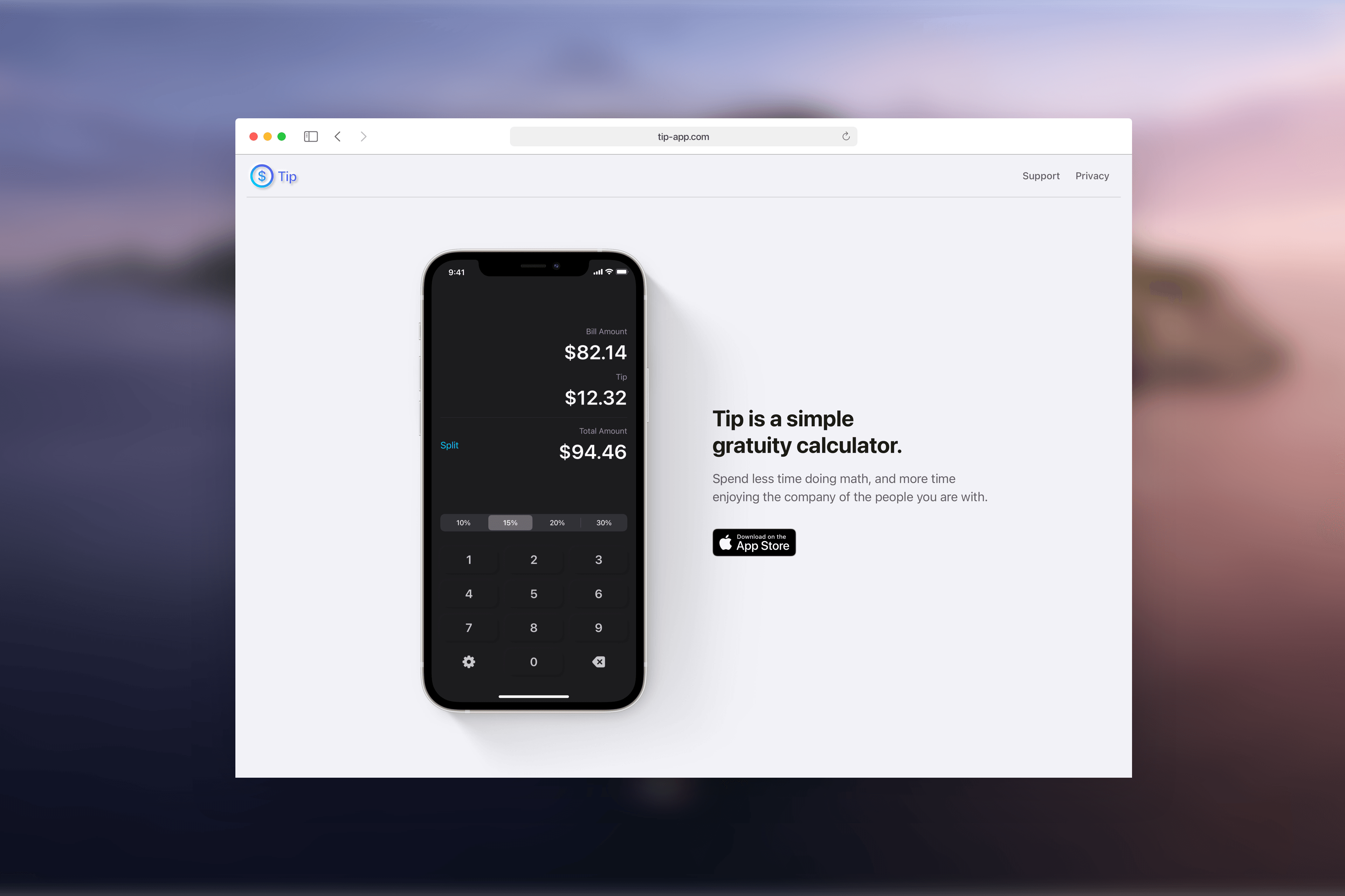 Tip App - Marketing Website