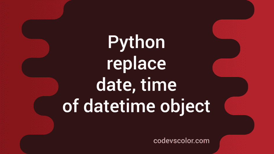 Datetime Replace Time