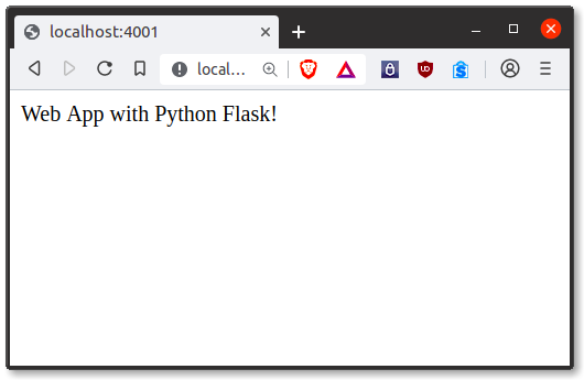 flask hello world