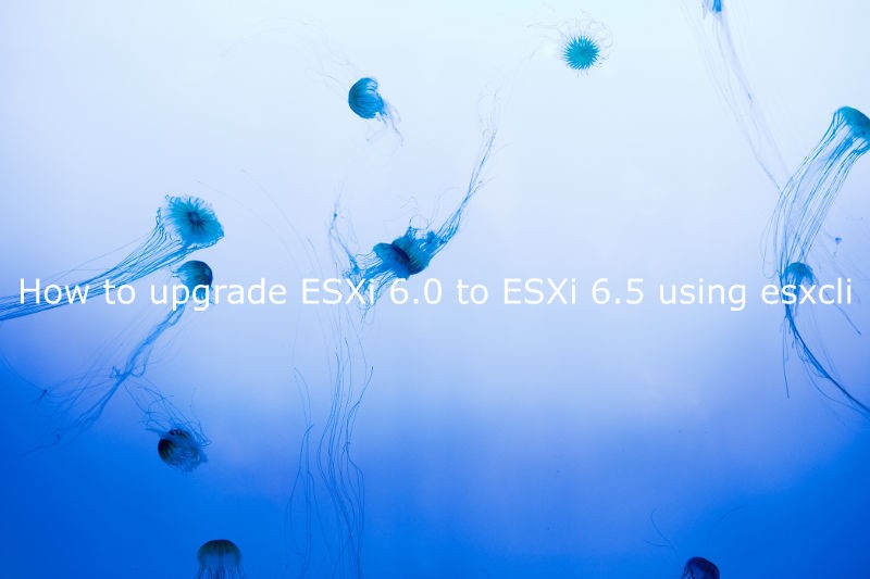 vmware esxi 6 to 6.5 upgrade esxcli