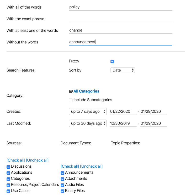 Advanced Intranet Search