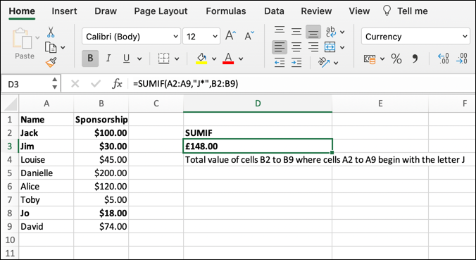 How To Use The Sumif Function In Excel Step By Step 6634