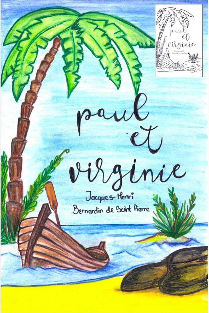 Book cover design for Paul et Virginie