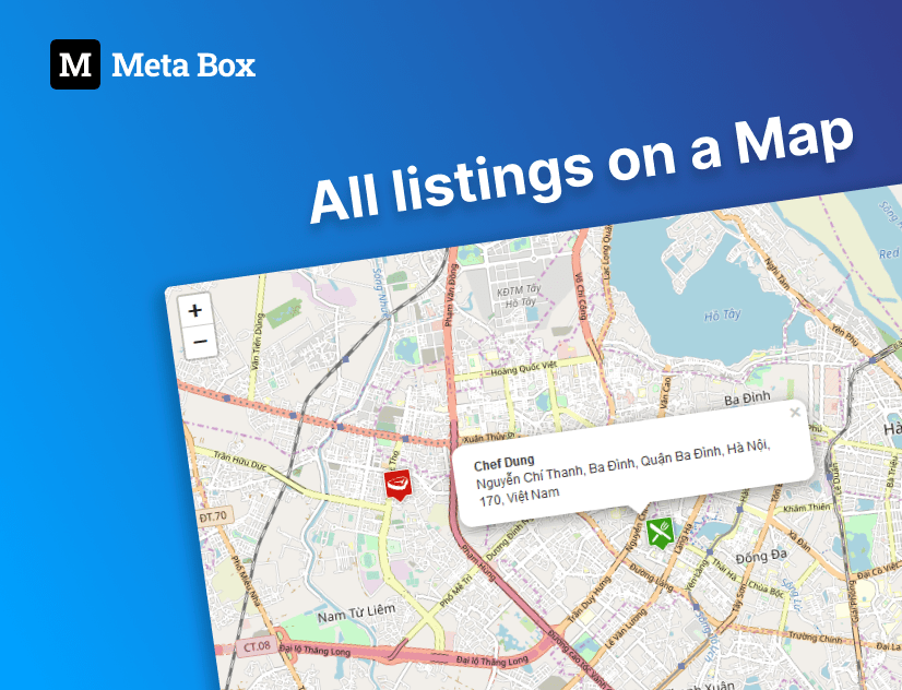 all listings on a map