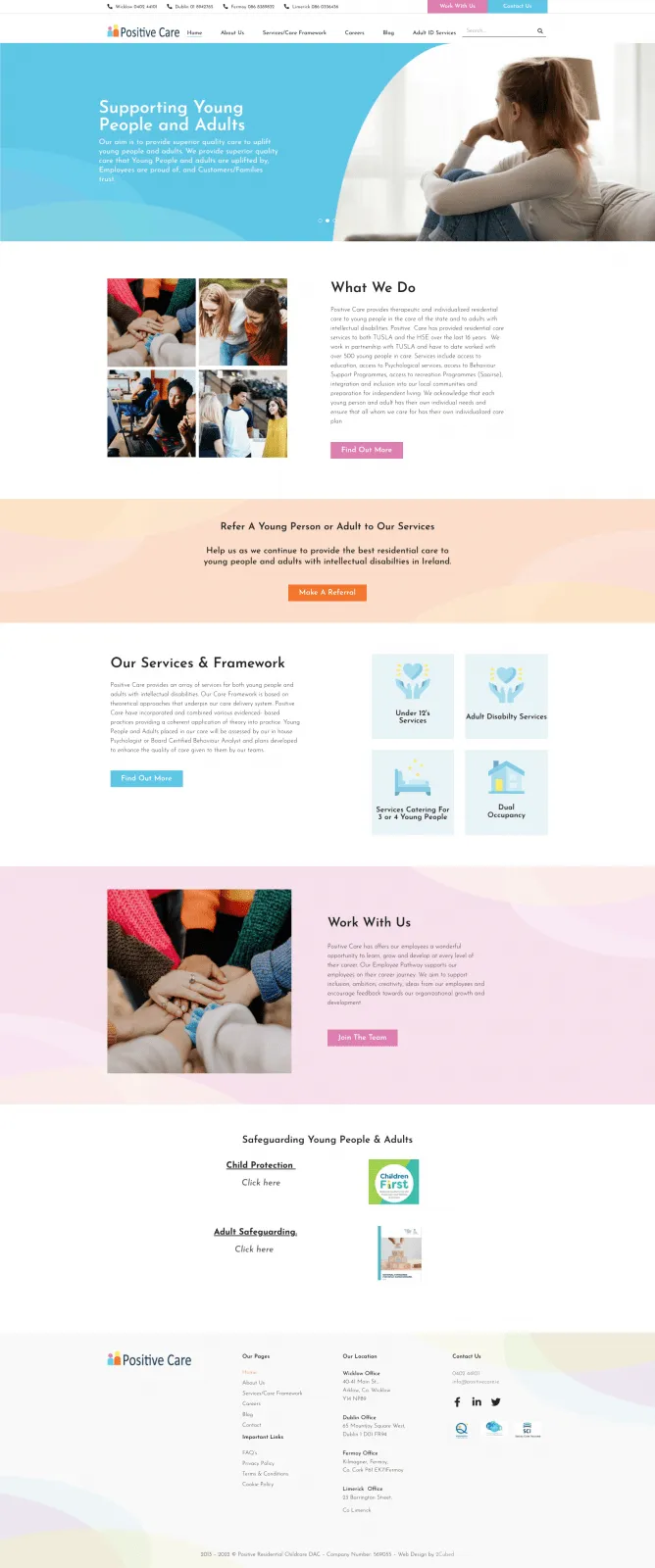 Positive Care Website Image