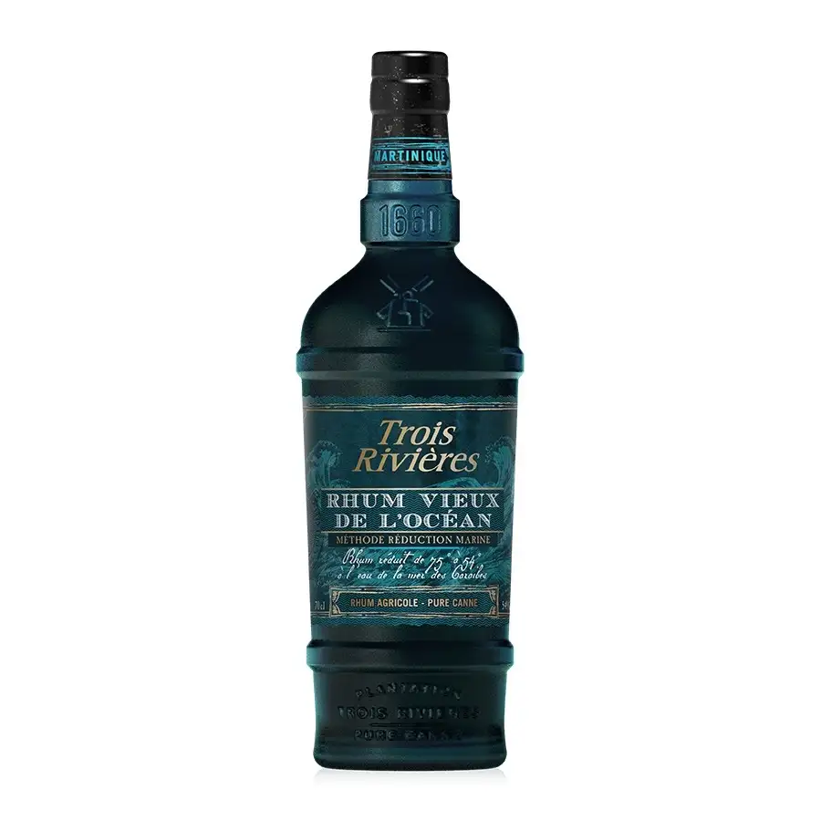 Image of the front of the bottle of the rum Rhum vieux de l’océan