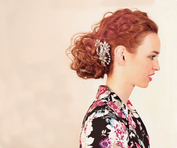 sweet-chignon-curly-updo-hairstyles
