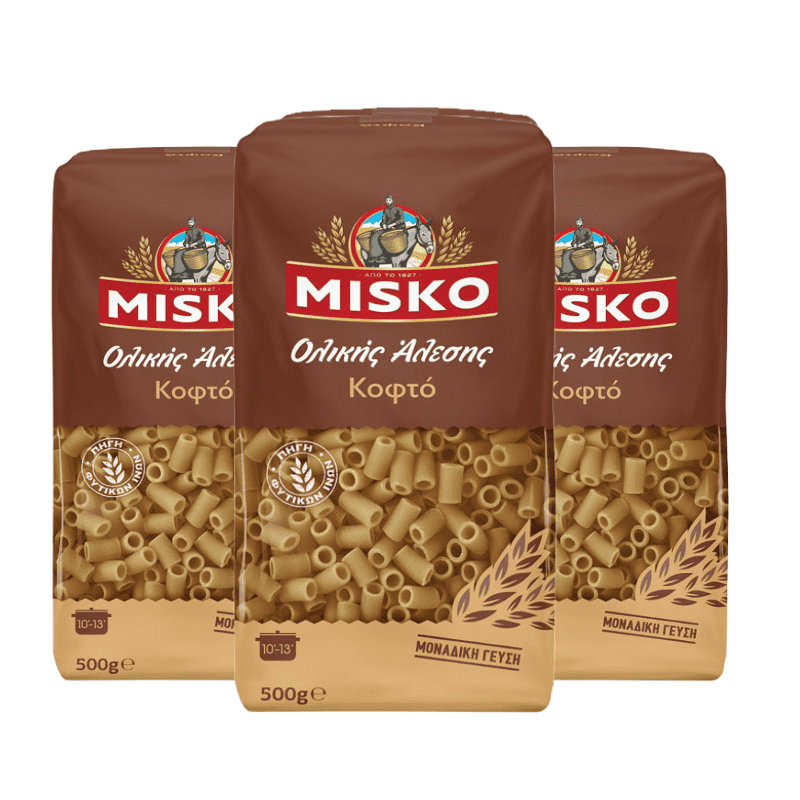 prodotti-greci-Pasta-kofto-integrale-Misko-3x500g