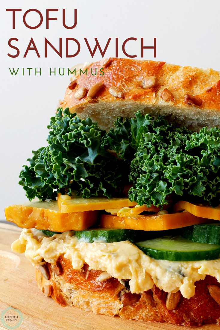 Smoked tofu sandwich