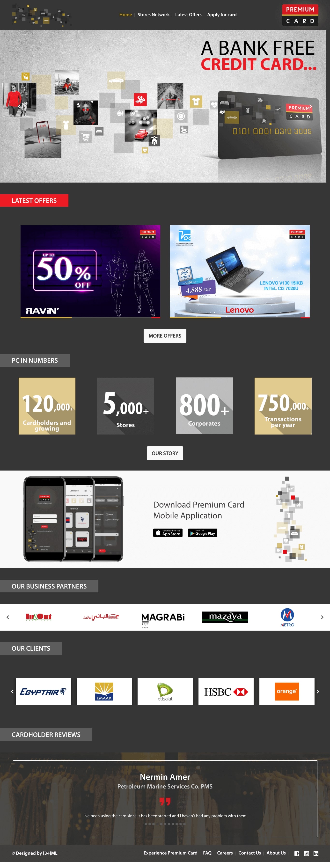 Premium Card Website