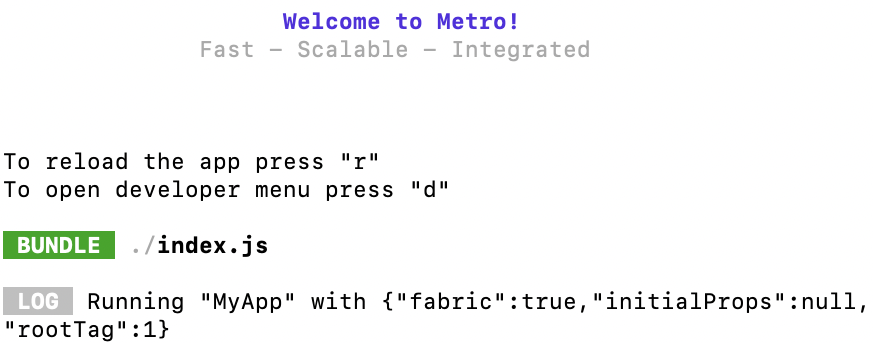 Metro shows fabric: true