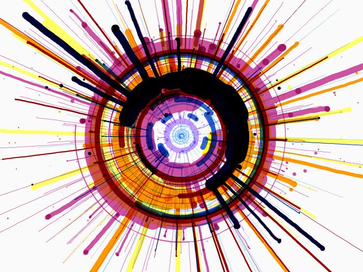 Multi-color McDonalds spin art variation