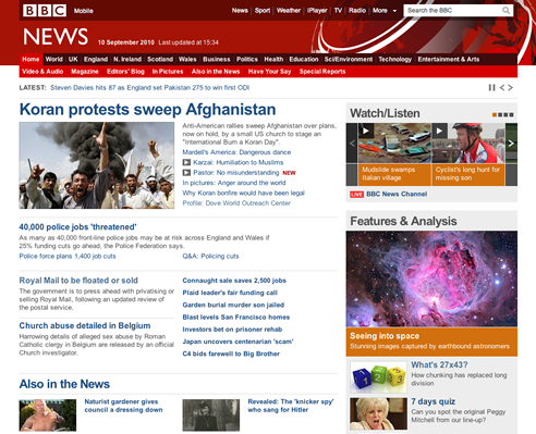 The new BBC News website