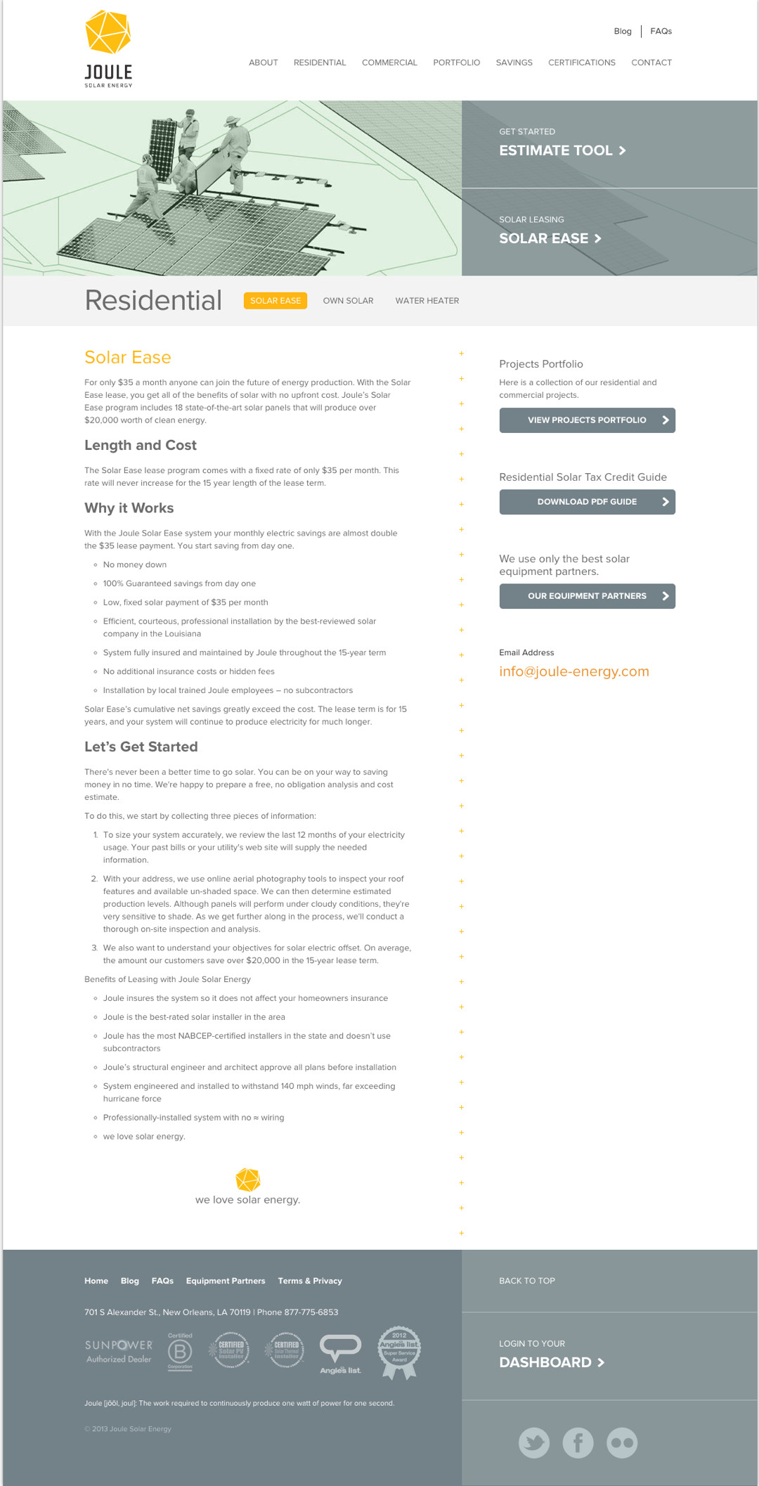 Homepage on Desktop