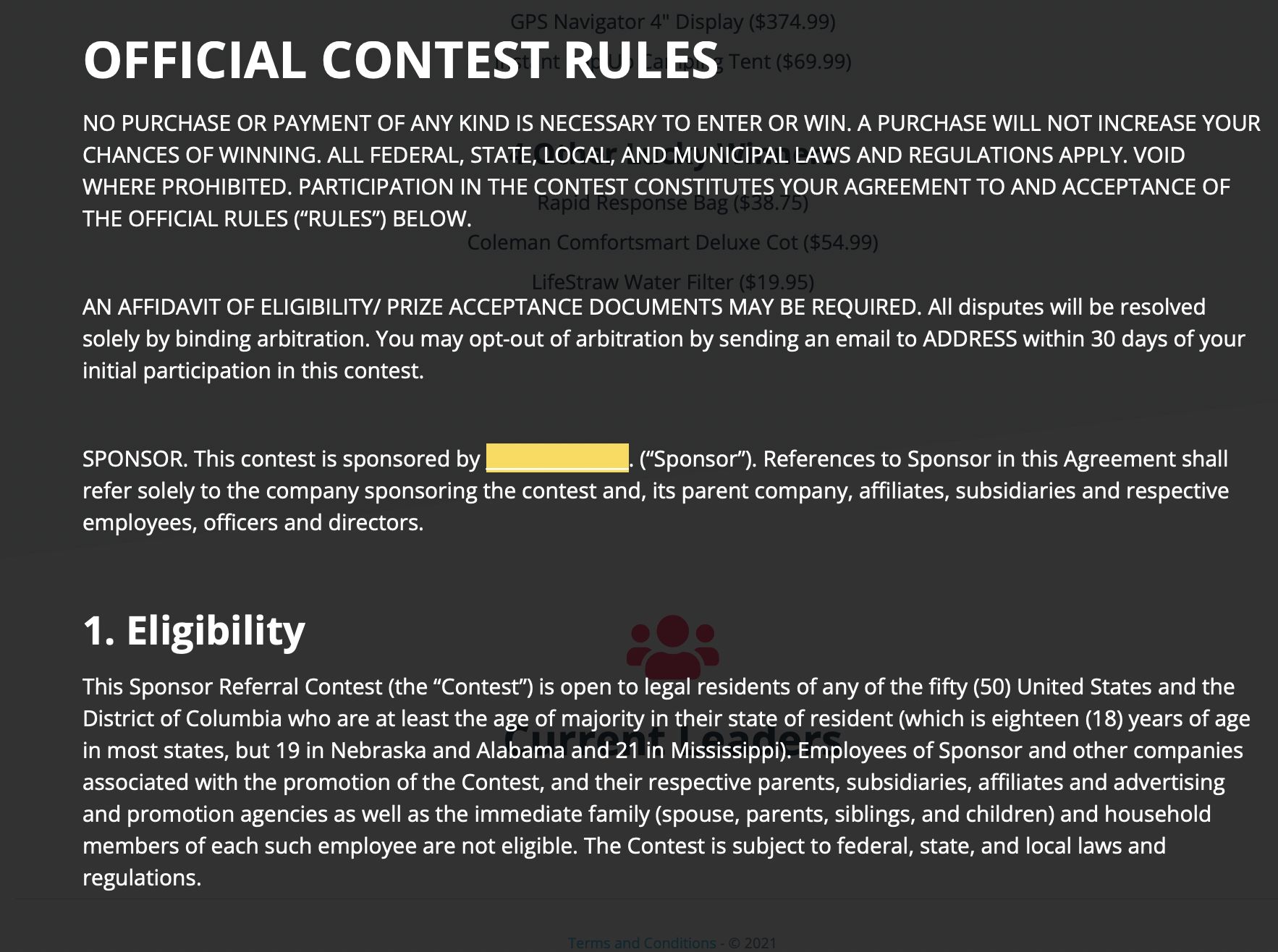 contest rules