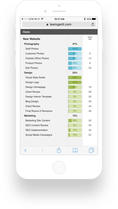 TeamGantt Features