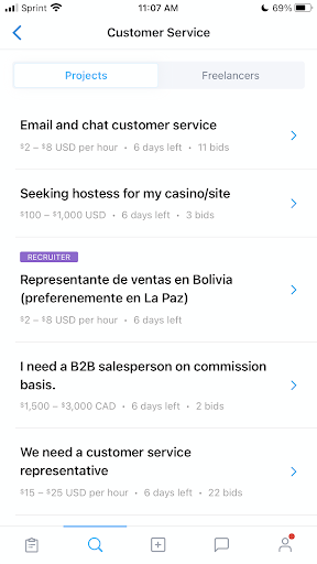 Freelancer Jobs Search