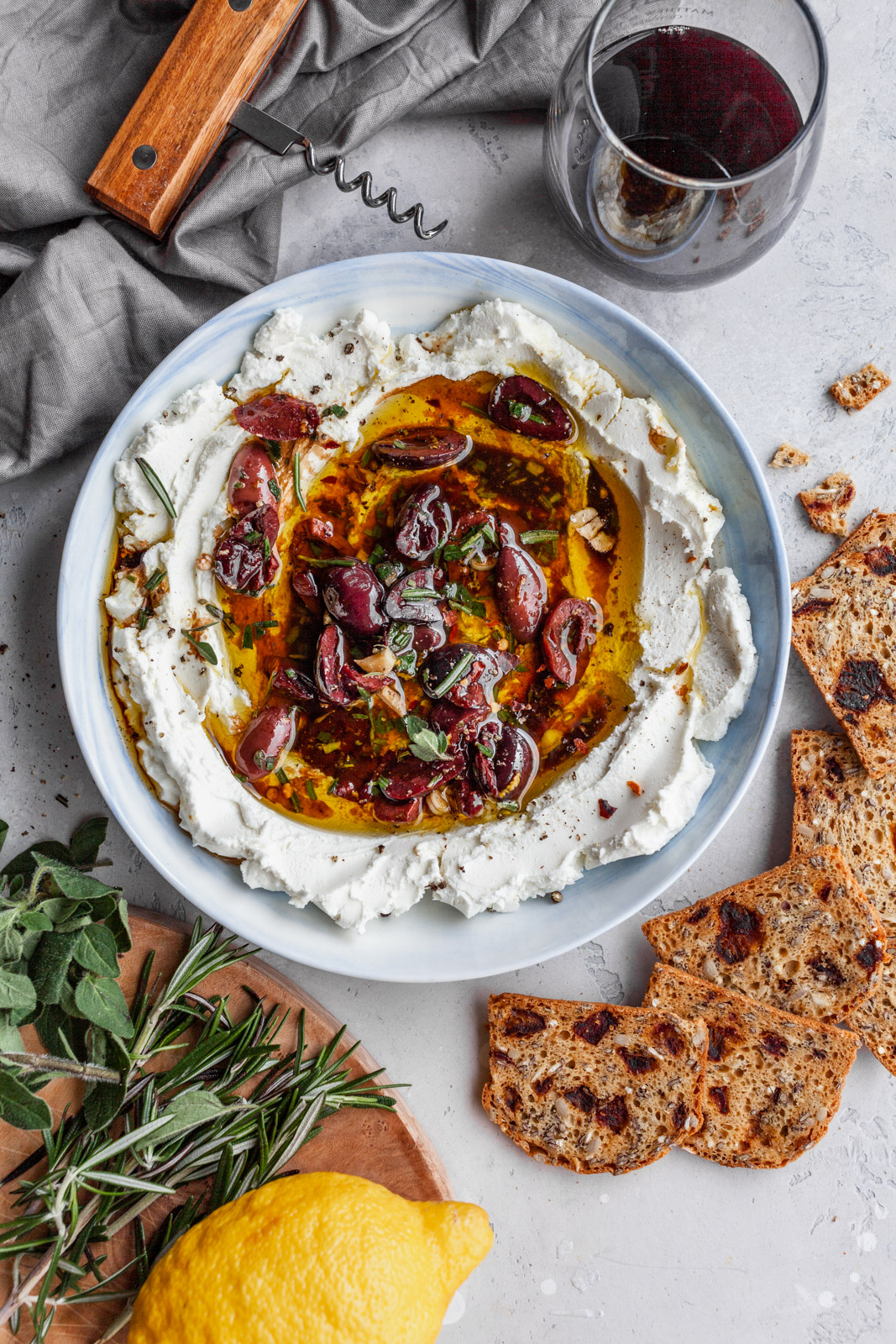 Marinated Goat Cheese Spread