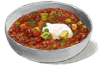 Illustration of a Bowl of Chilli