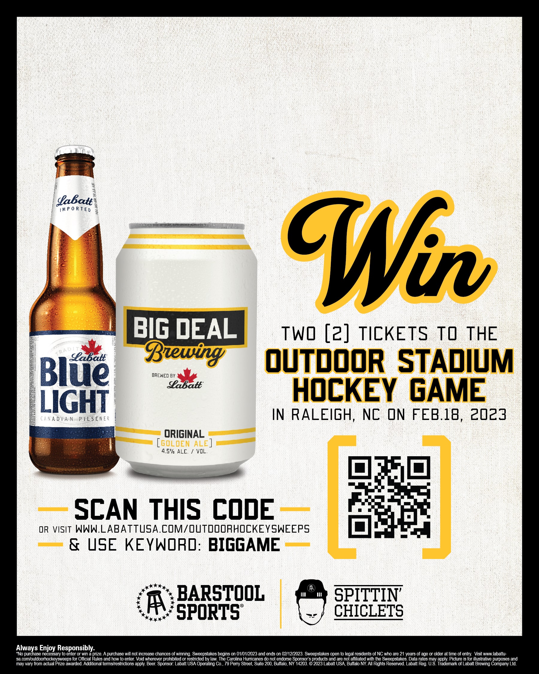 Enter for a chance to win two tickets to the outdoor stadium hockey game in Raleigh, NC on Feb.18, 2023!