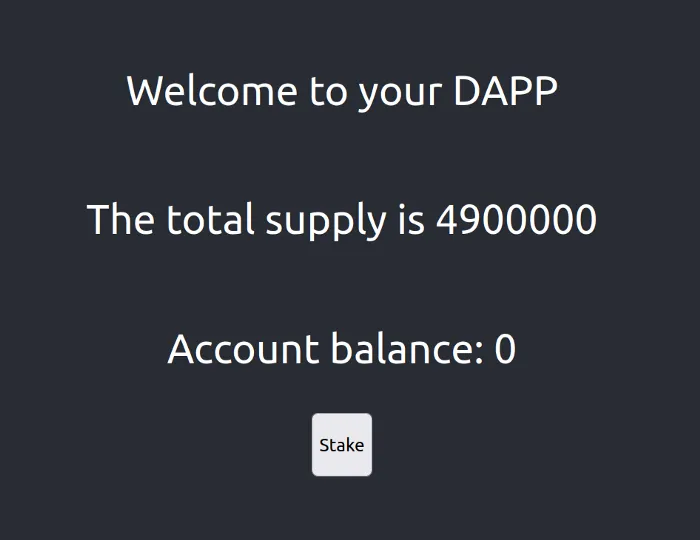 DApp — The current user profile.